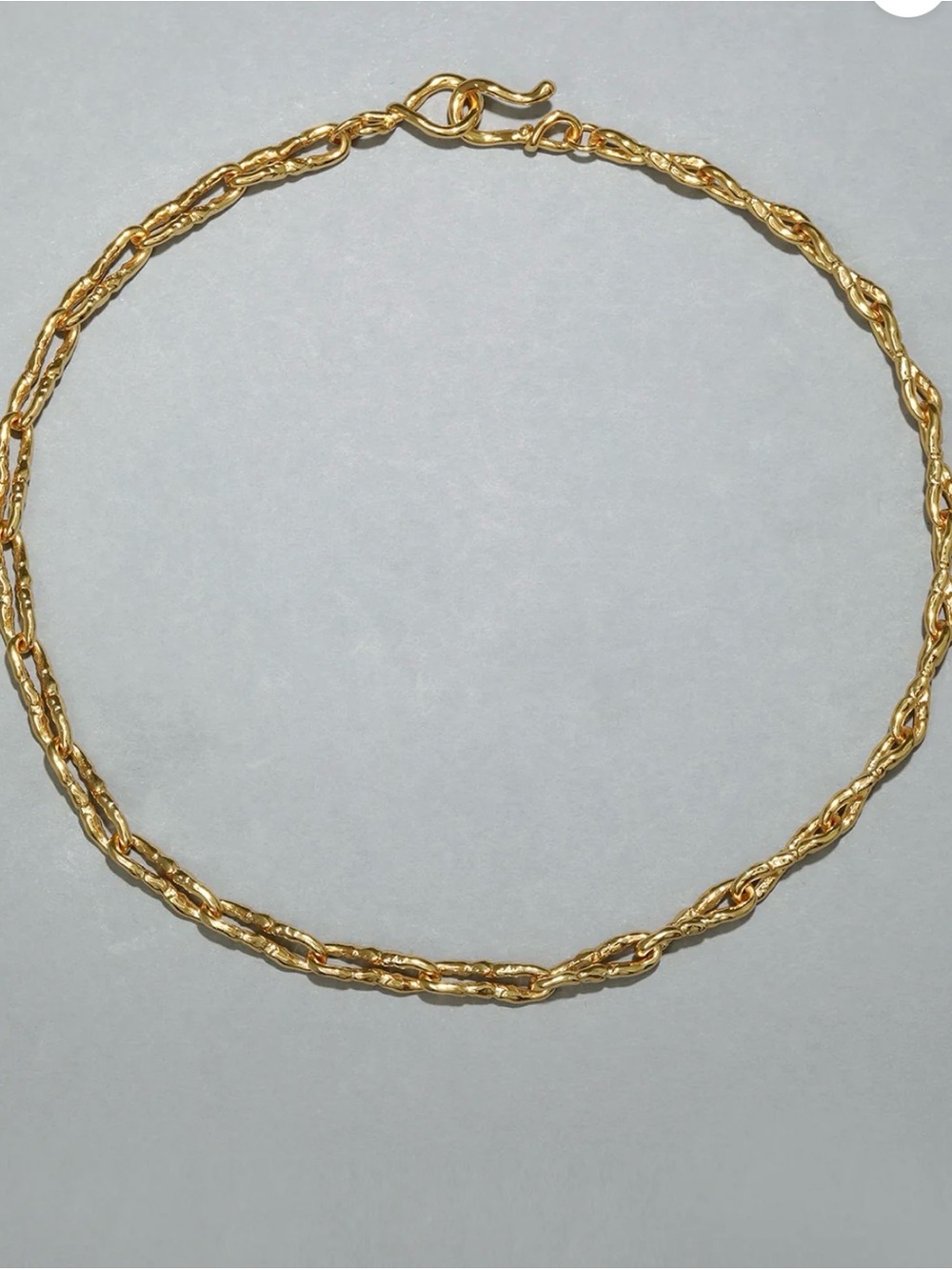 Alexis Bittar Brut Gold Twisted Link Necklace